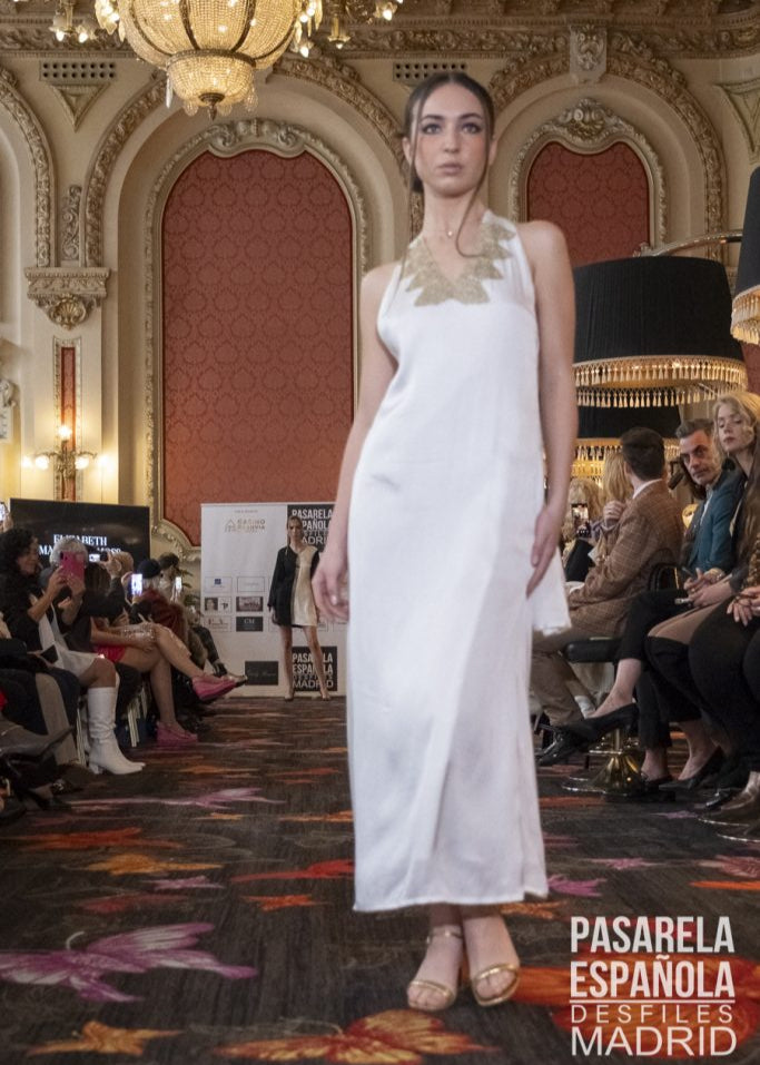 Vestido escote espalda blanco