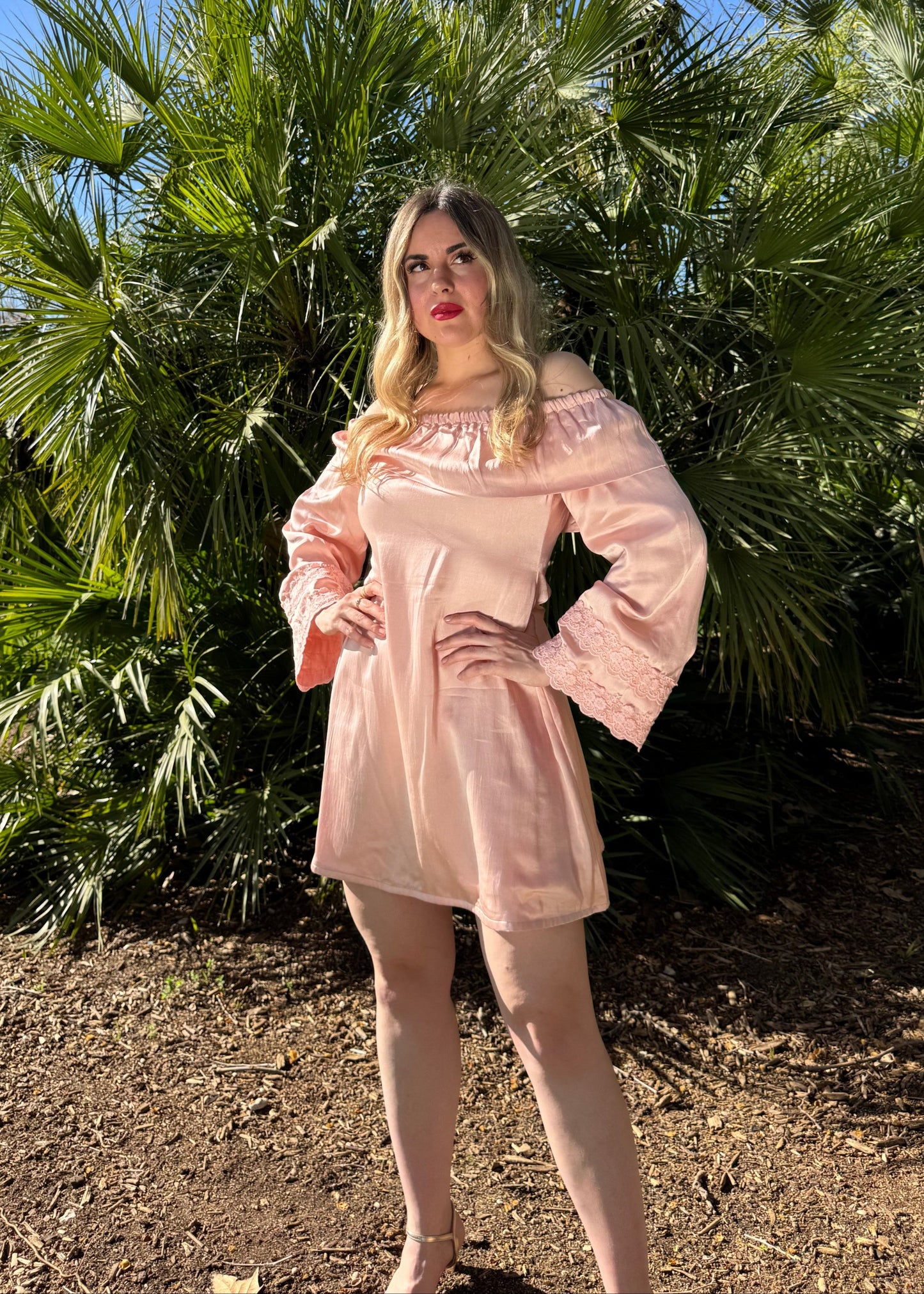 Vestido off the shoulder