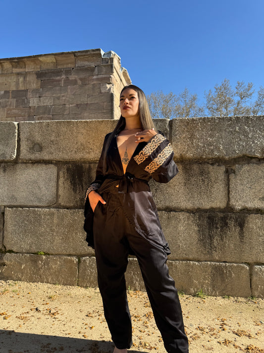 Kimono pantalón negro